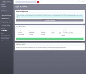 Bestellportal-Lagerreport